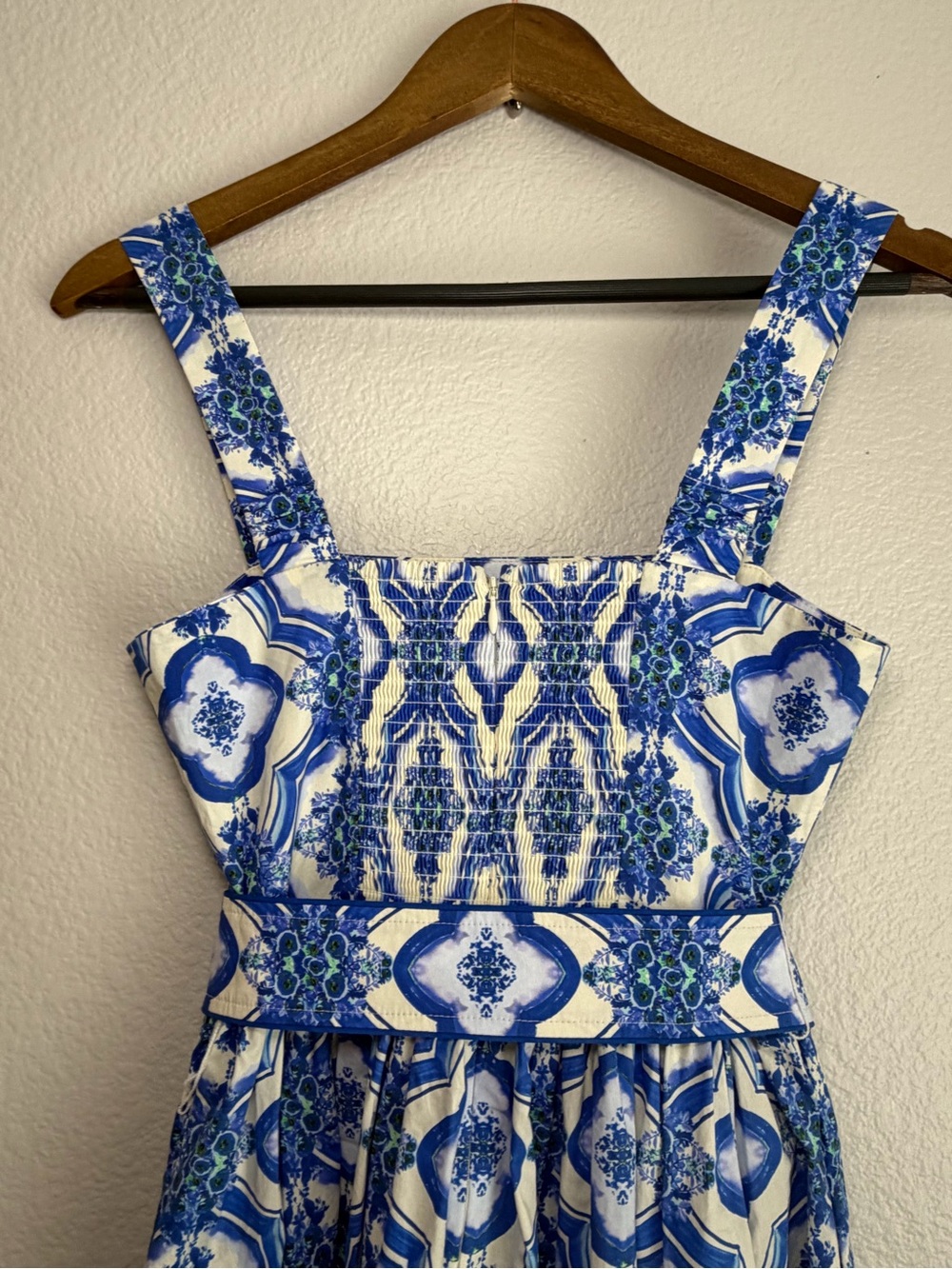 Cara Cara Candace Cotton Belted Midi Dress Mediterranean Coastal | XS - Picture 6 of 9